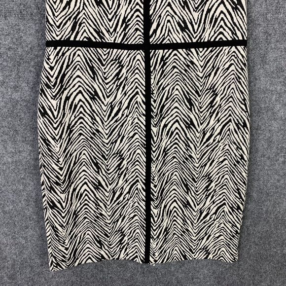 Ann Taylor Sheath Dress Women Sz 12 Zebra Inspired Print Sleeveless Knee Length - Picture 3 of 8